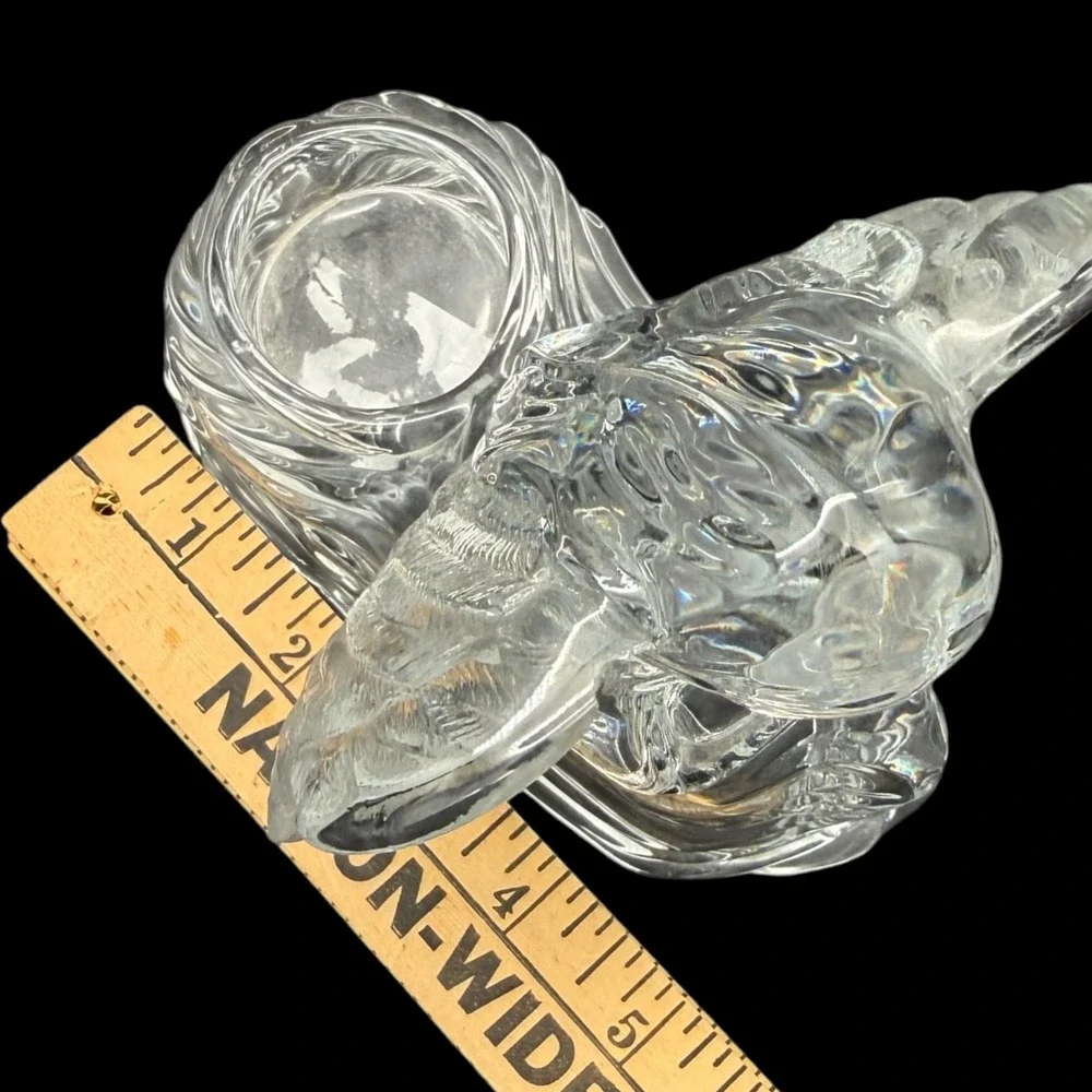 DePlomb 24% Lead Crystal Praying Angel Candle Holder Christmas Figurine Holiday